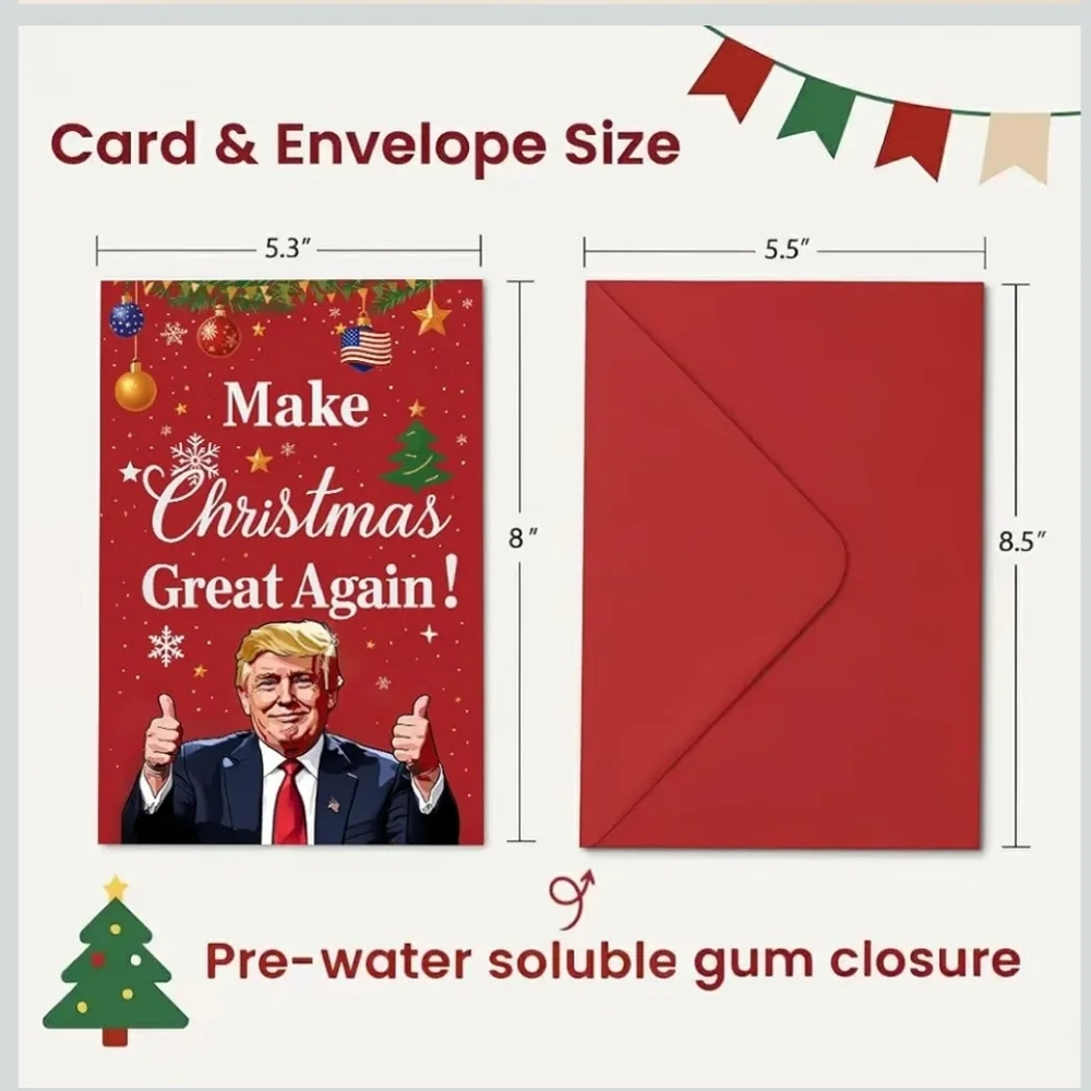 Donald Trump Make Christmas Great Again Greeting‎ Card with Red Envelope Blank